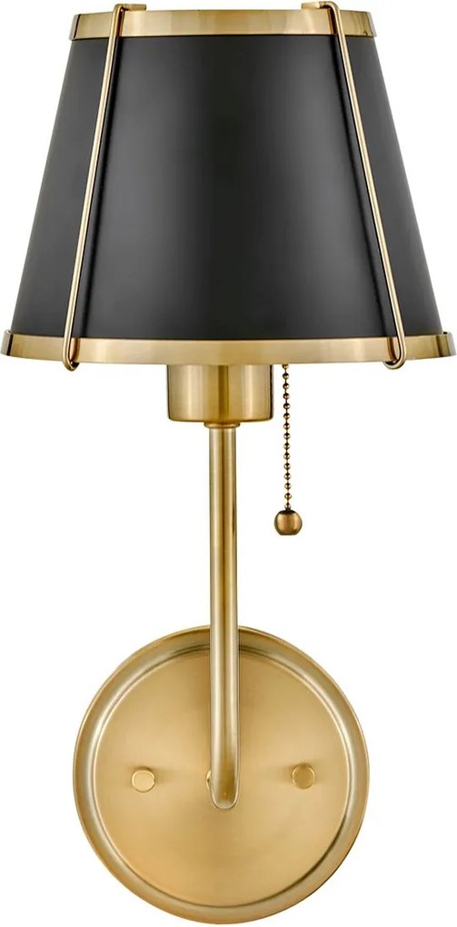 Hinkley lighting klasszikus fali lámpa clarke fekete sárgaréz elshk-clarke1-br-bk