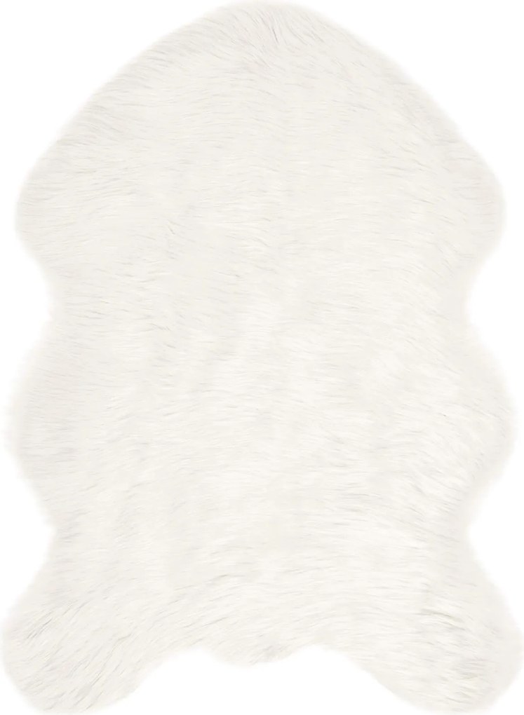 vidaXL Műgyapjú Szőnyeg Tafalla Fehér 60 x 90 cm Poliészter
