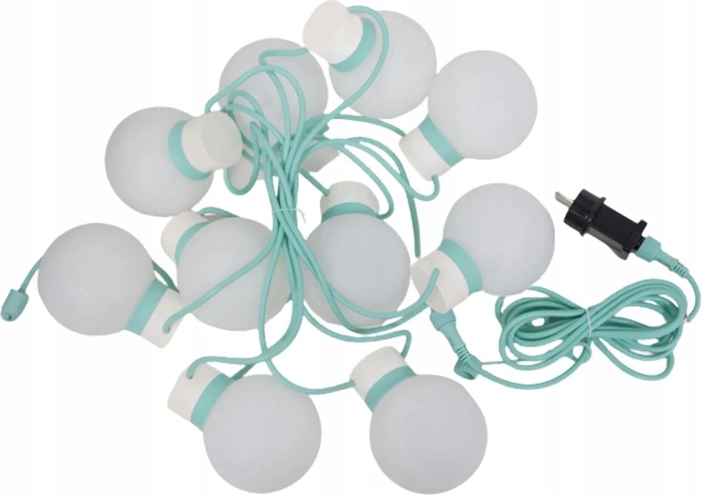 Fényfüzér Nagy Led Gömbök kerti New Garden lámpa 8 m világítás