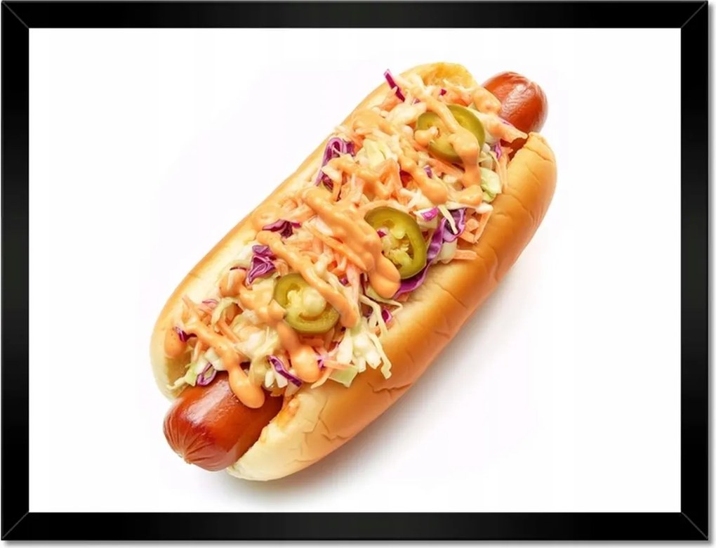 Poszterek keretben 40x30 Vegetáriánus gluténmentes hot-dog