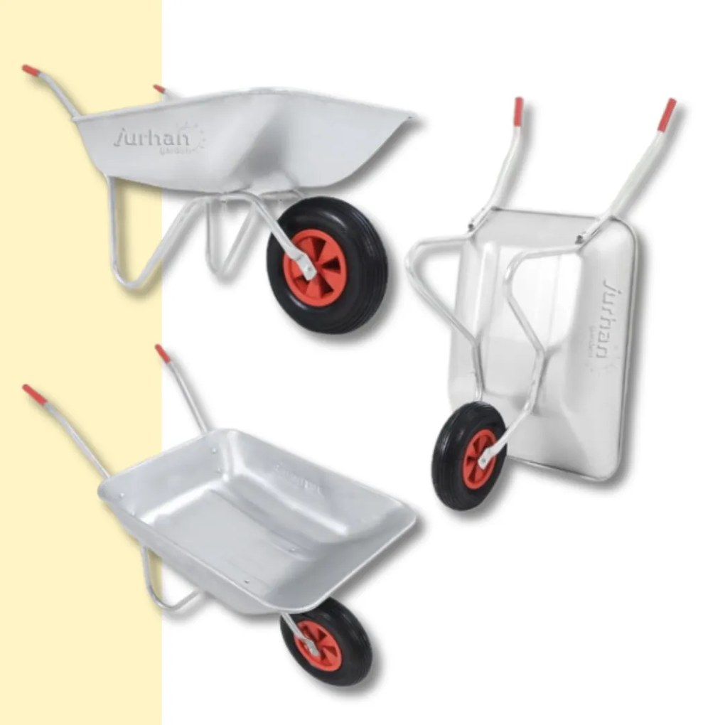 LARRY horganyzott talicska, max. kapacitás 80l/100kg, ezüst/fekete Gardebruk