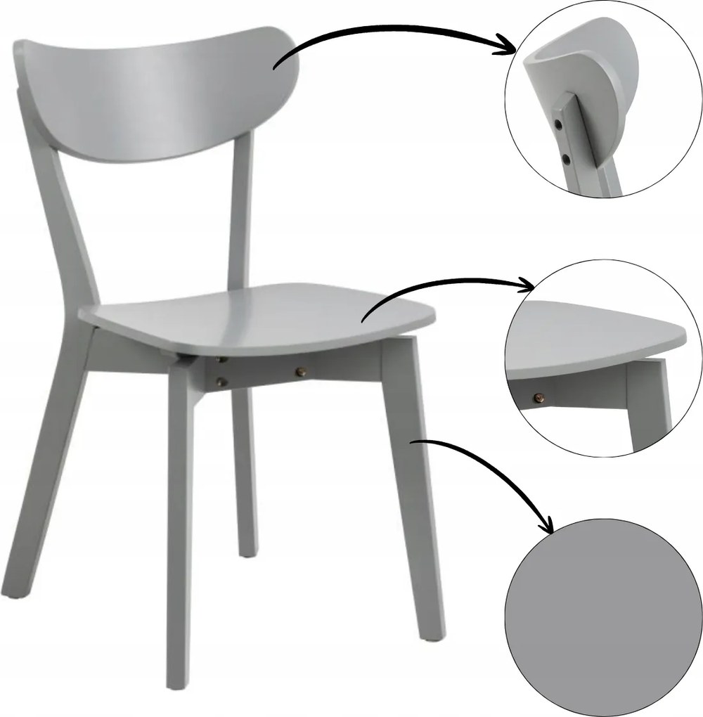 Étkező szék konyha nappali háttámla szürke klasszikus Roxby