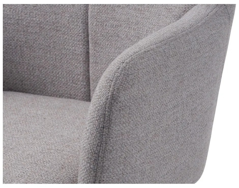 Világosszürke forgó relaxációs fotel Manning – Unique Furniture