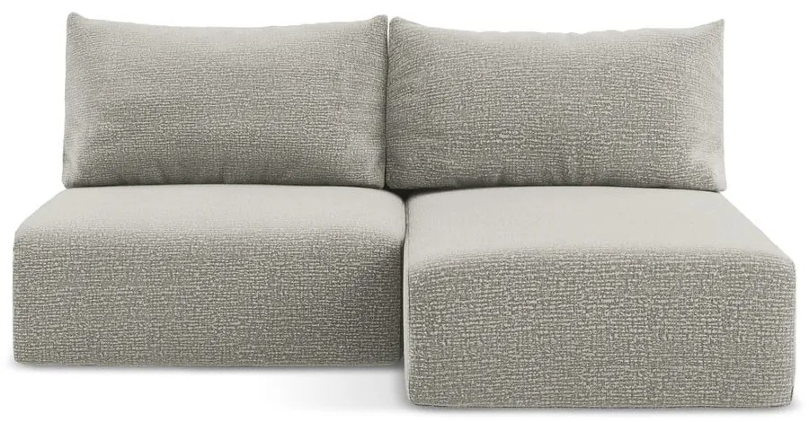 Világosszürke kinyitható-tárolóhelyes sarokkanapé (jobb oldali) Kalena – Makamii