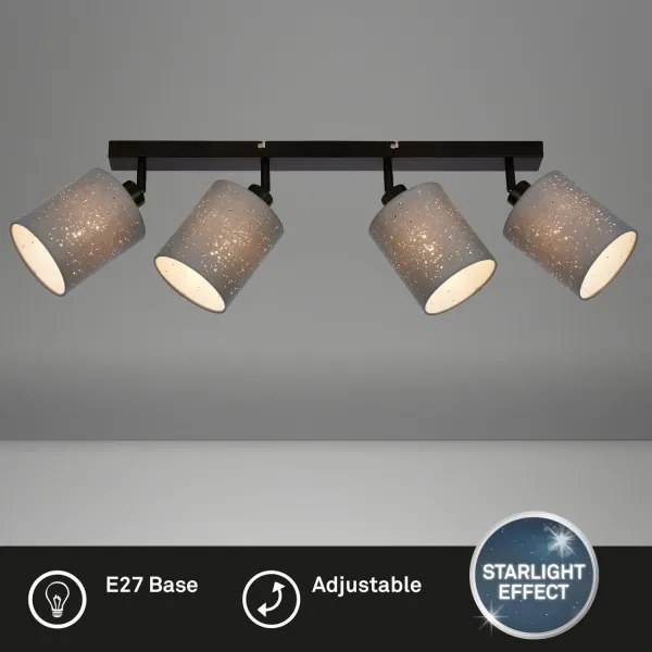 Briloner 2078-044 - spotlámpa SPOTLIGHT 4xE27/25W/230V szürke/fekete