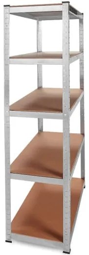 monzana® Polc 170x75x30 cm - ezüst