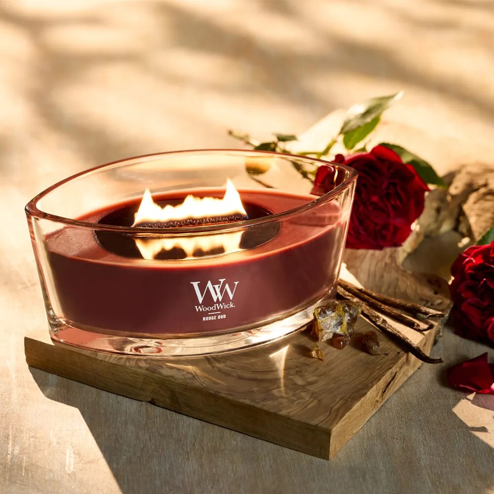 WoodWick illatos gyertya Rouge Oud, 453 g
