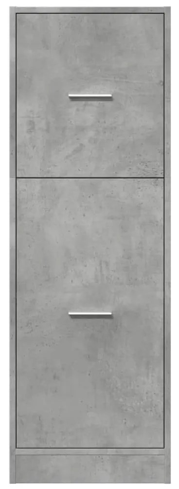 betonszürke szerelt fa patikaszekrény 40 x 41 x 118 cm