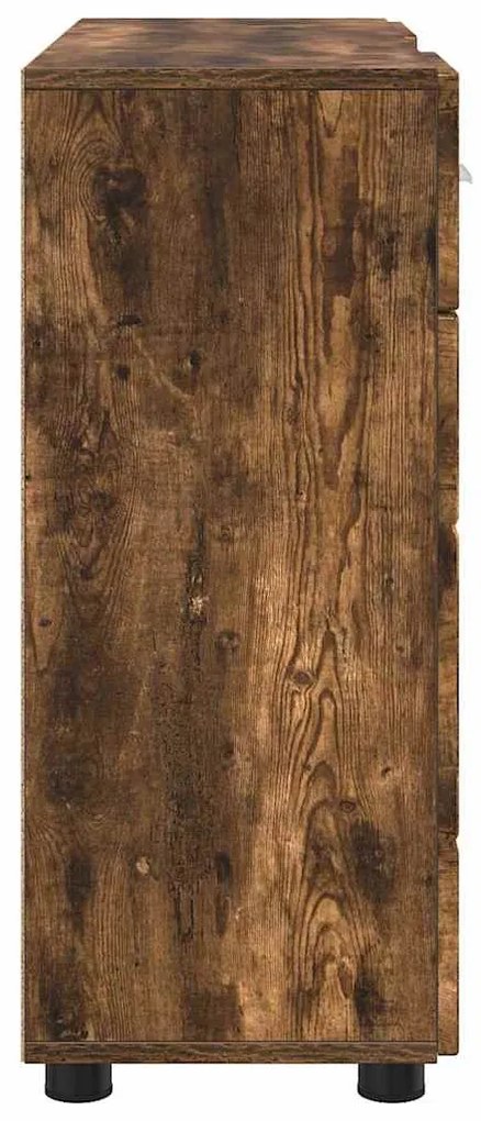 Széf fiókkal ajtóval Füstölt tölgy 88.5 x 30.5 x 73 cm Faanyag