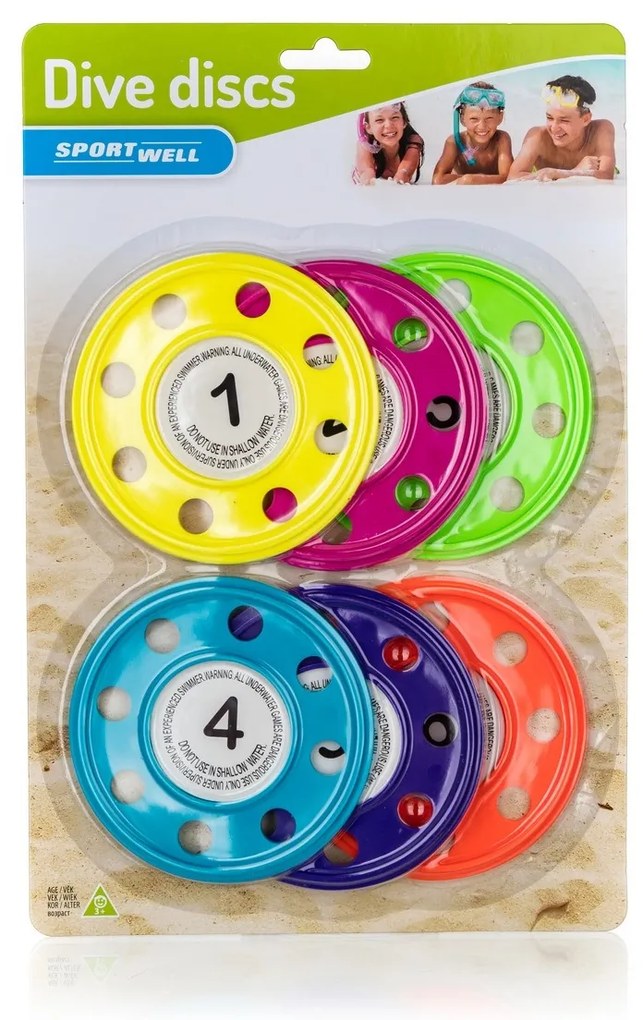 Sportwell 6 db-os búvókorong készlet, 6 db