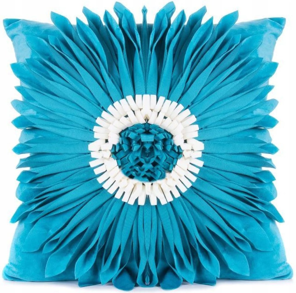 Párnahuzat krizantém, kék 45*45cm