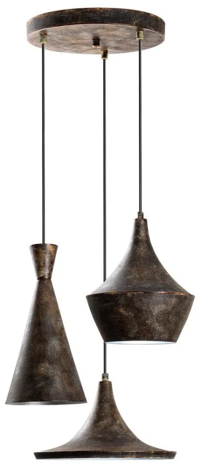 Csillár zsinóron TOM 3xE27/40W/230V szürke