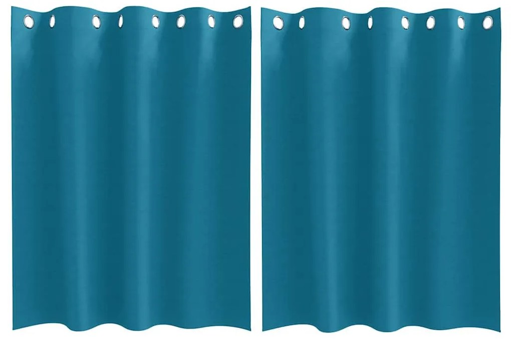 Függönyök függönyökkel 2 pcs Türkiz 140x140cm Poliészter