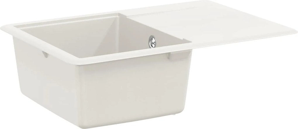 vidaXL Mosogató Fehér 670 x 460 mm 80% Kvarc és 20% Gyanta