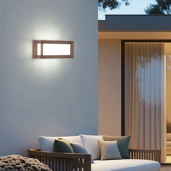 Brilagi - LED kültéri fali lámpa PARKER LED/12W/230V barna IP44