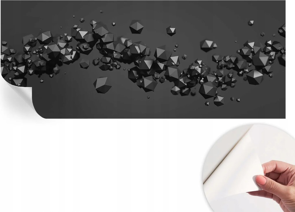 Fotótapéta Fali tapéta Hálószobába és Nappaliba Fekete tömbök 250x104 cm