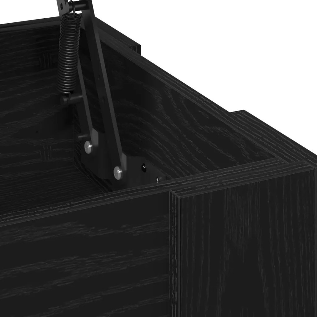 Fekete Tölgy Kávézóasztal - 101x49x52 cm Műanyagból készült