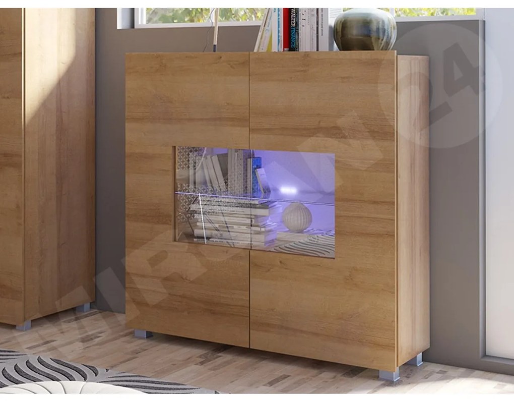 Vitrin Brenali BR01 (arany tölgy) (fehér LED világítás). 1053849