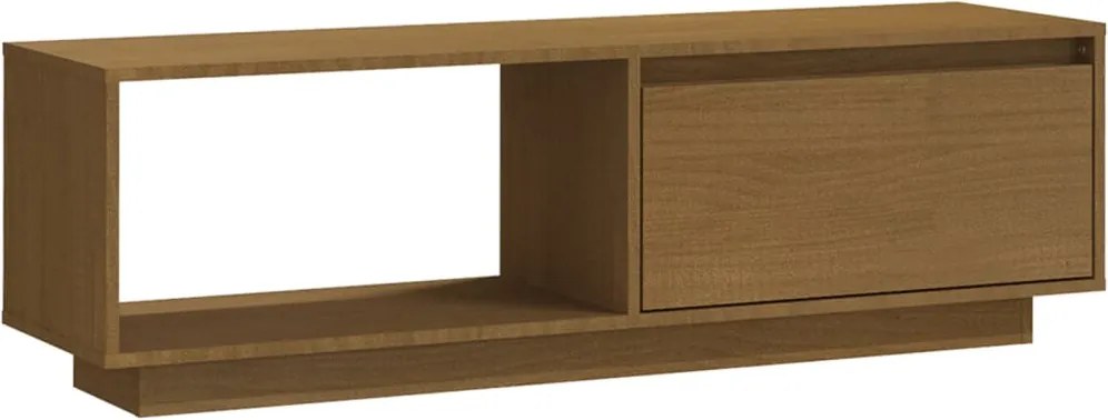 vidaXL mézbarna tömör fenyőfa TV-szekrény 110 x 30 x 33,5 cm