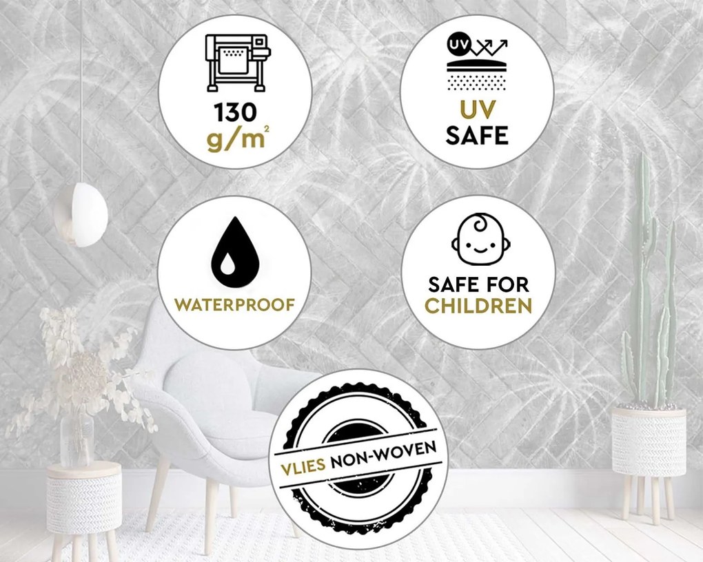 Gario Fotótapéta Kaktuszok szürke színben Anyag: Vlies, Méret: 150 x 105 cm