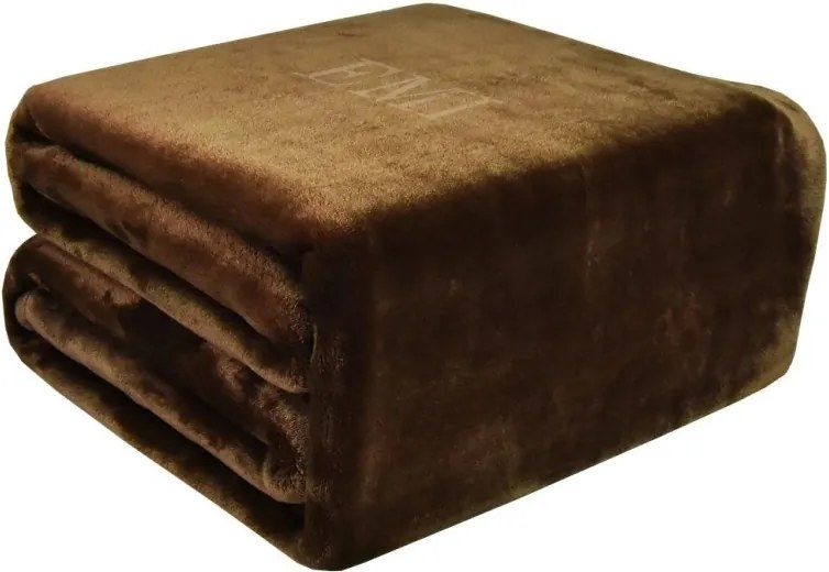 EMI sötétbarna színű mikroszálas takaró 150 x 200 cm