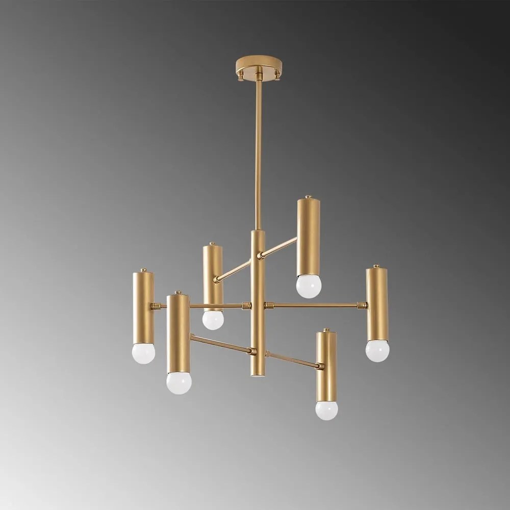Aranyszínű függőlámpa fém búrával Gharib – Opviq lights