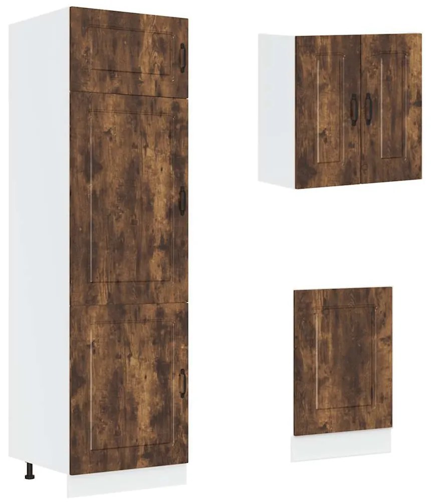 vidaXL 8 részes konyhaszekrény szett Kalmar füstölt tölgy műszaki fa