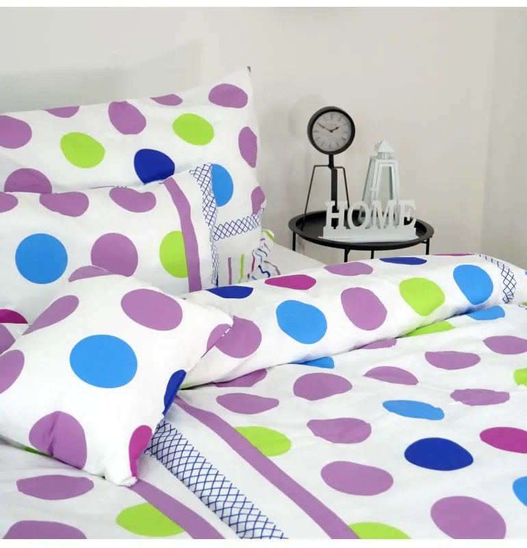 EMI Pera V3 lila ágyneműhuzat, A standard egyszemélyes ágy szett tartalma: 1x 140x200 + 1x 70x90