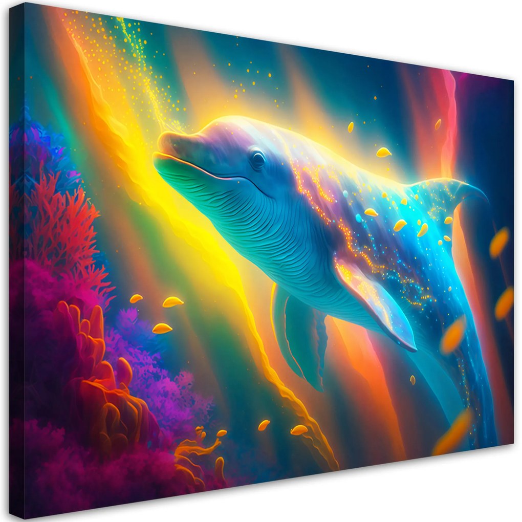 Gario Vászonkép Gyönyörű delfin Méret: 90 x 60 cm