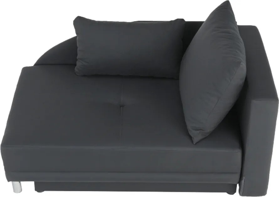 Kinyitható kanapé, szürke-fekete szövet, jobbos, LAUREL