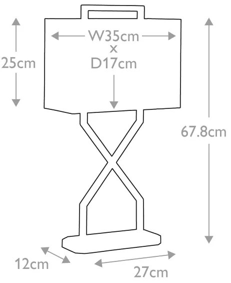 Elstead CROSS-TL - Asztali lámpa CROSS 1xE27/60W/230V arany/kék