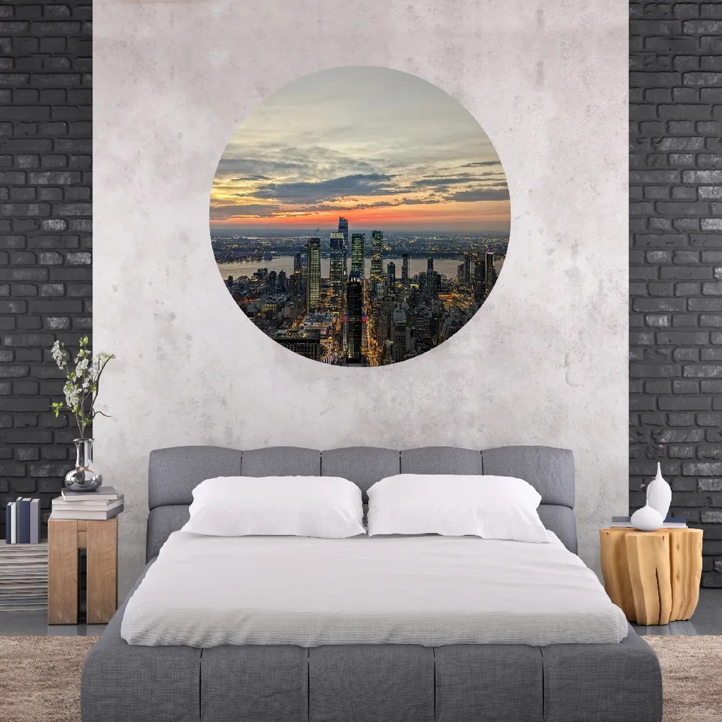 PIPPER. Textil kör alakú falmatrica "New York" Méret: 120cm