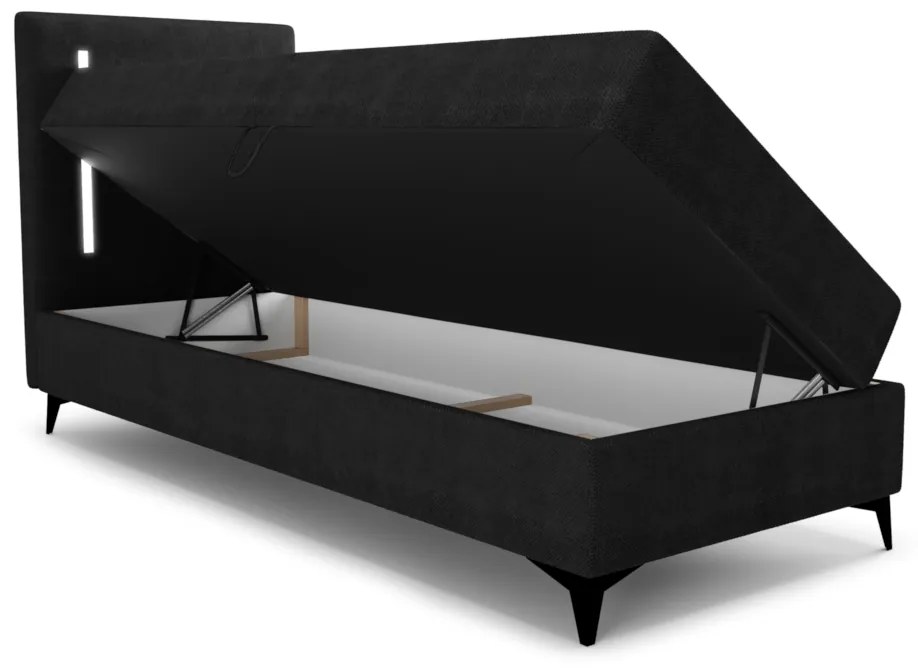 LONO comfort kárpitozott boxspring ágy, 90x200, curio 80, jobb