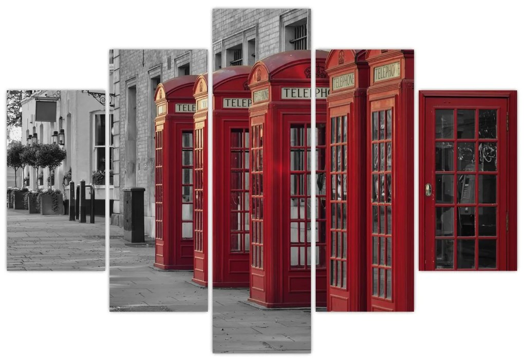 Kép - Londoni telefonfülkék (150x105 cm)