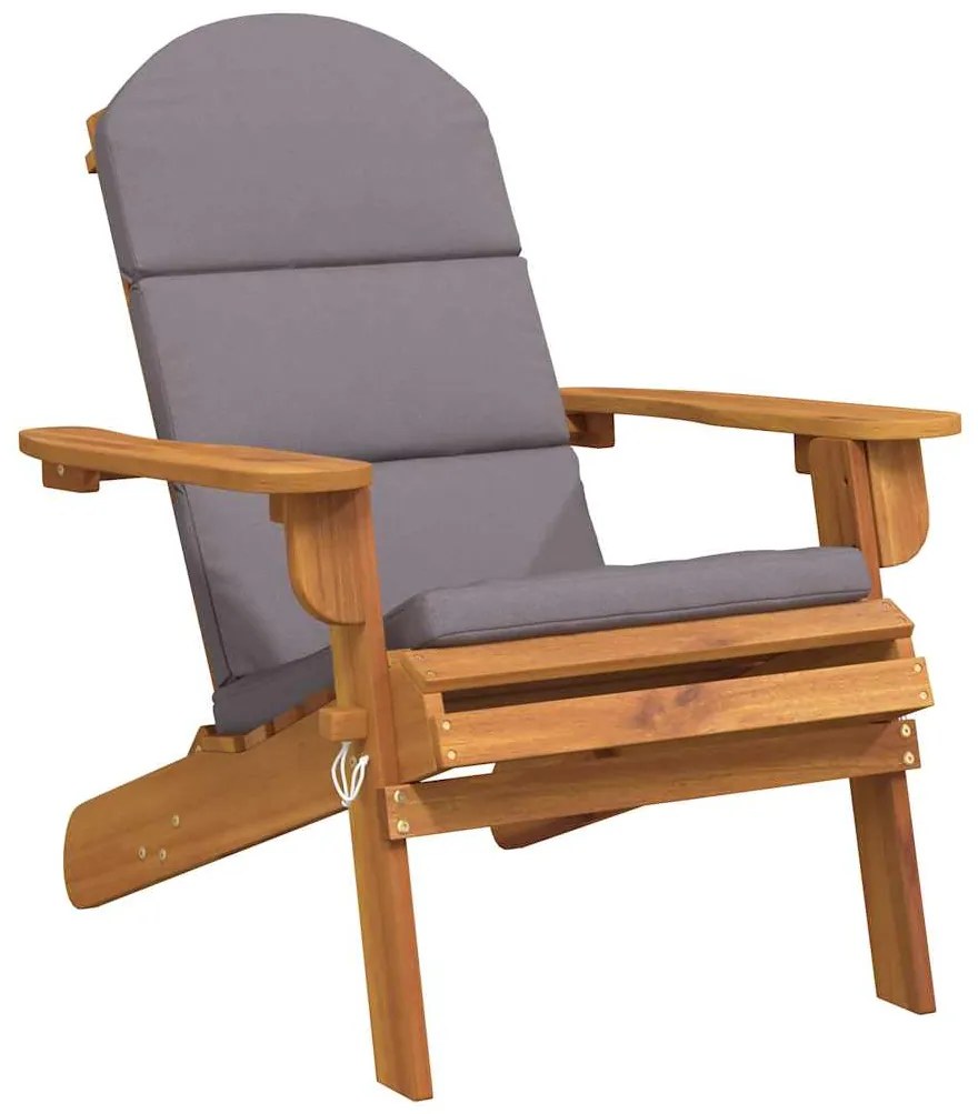 vidaXL tömör akácfa Adirondack kerti szék párnával