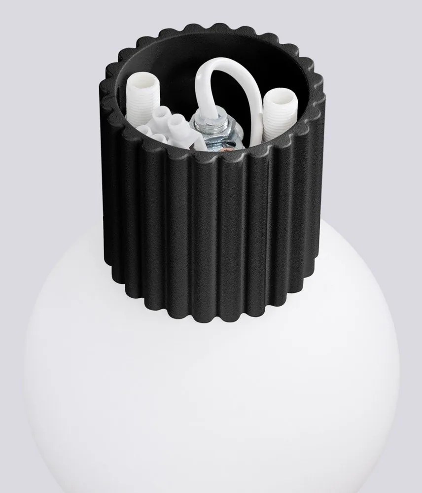 Fekete fali lámpa ø 12 cm Orbital – Sollux