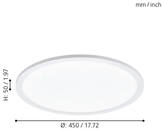 Eglo 98208 - SARSINA-A LED 19,5W 230V dimmelhető mennyezeti lámpa + távirányító