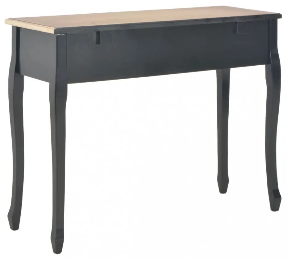280046 Dressing Console Table with 3 Drawers Black