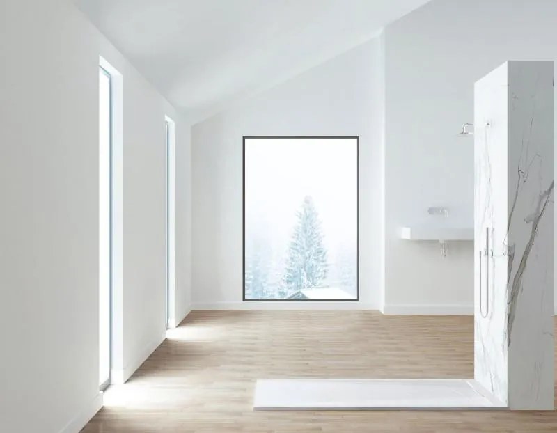 AREZZO design STONE pala hatású öntött márvány zuhanytálca, 120x90 cm-es, fehér (2 doboz)
