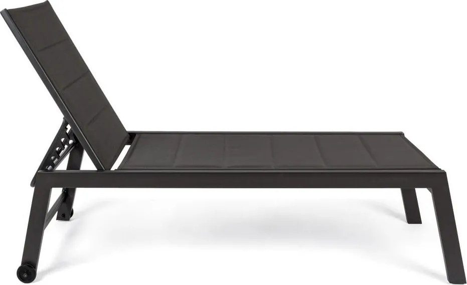Antracitszürke fém kerti napozóágy Hilde – Bizzotto