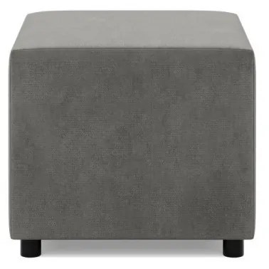 Zeus puff, bársony, 50x50, világosszürke