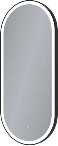 AREZZO design LED ovális okos tükör, fekete