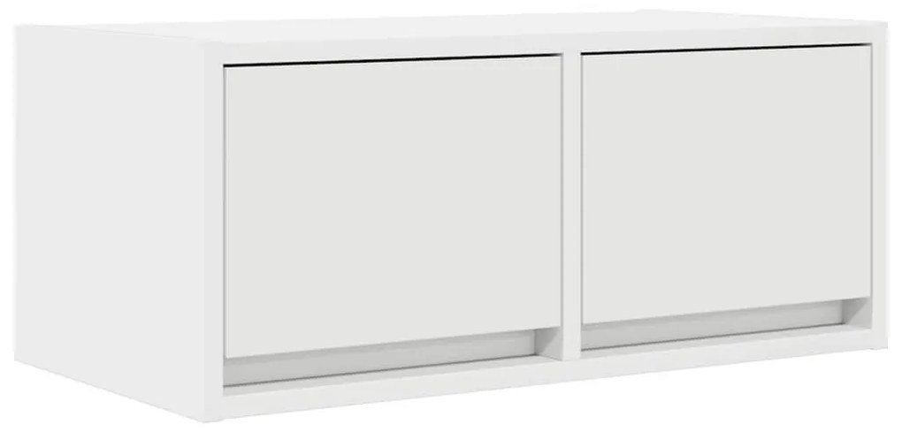 2 db fehér szerelt fa TV-szekrény 60x31x25,5 cm
