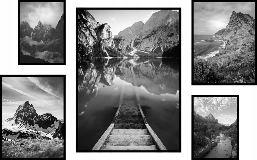 Hegyek táj nagy fali poszter szett 5db-os