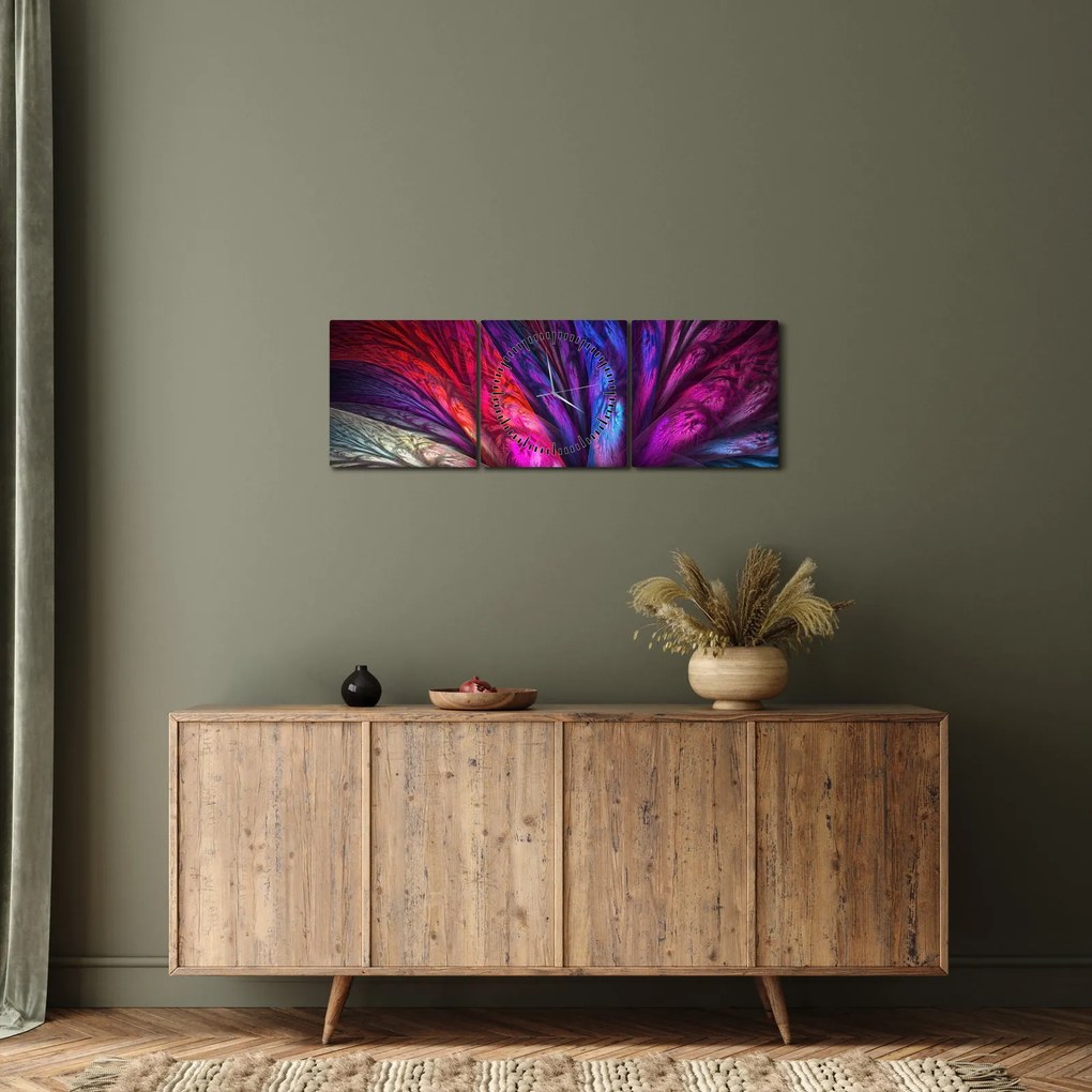 Absztrakt fa képe (órával) (90x30 cm)