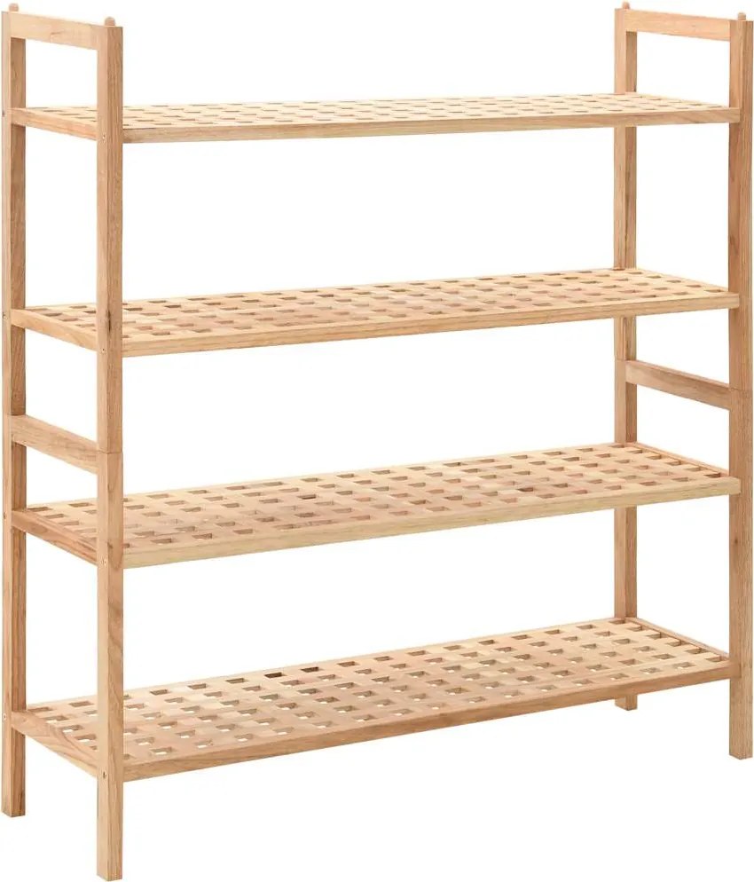 vidaXL tömör diófa cipőtartó 69 x 26 x 81 cm