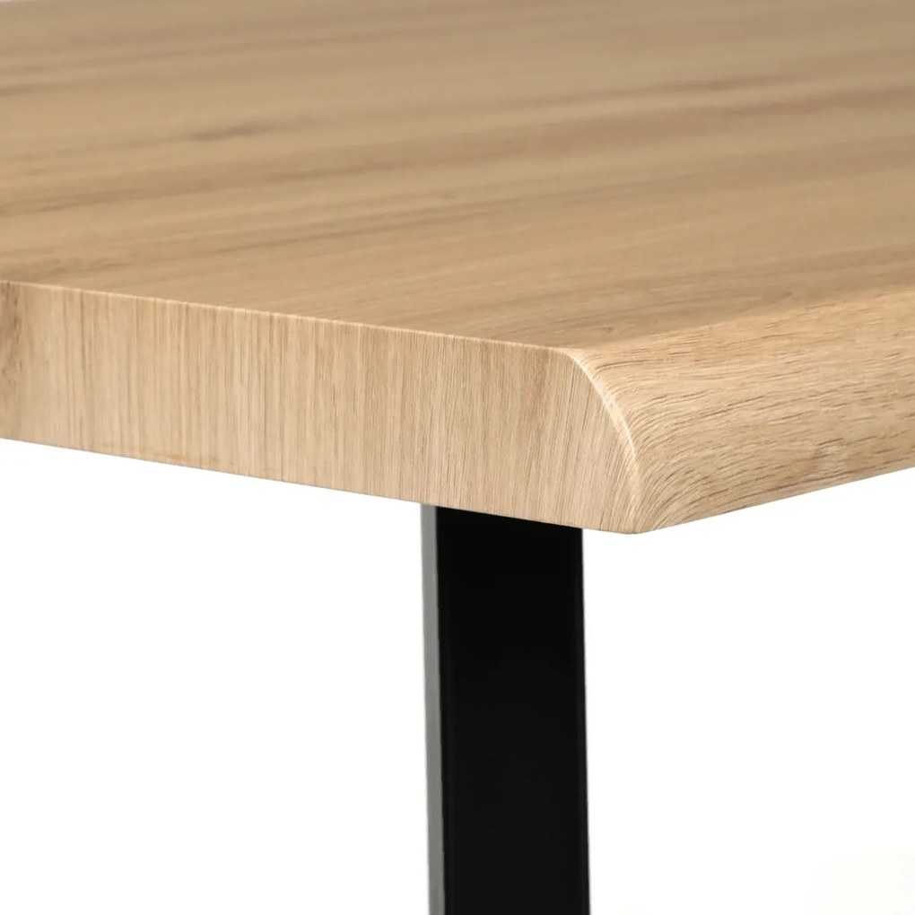 Étkezőasztal 160 × 90 cm MDF vad tölgy OAK