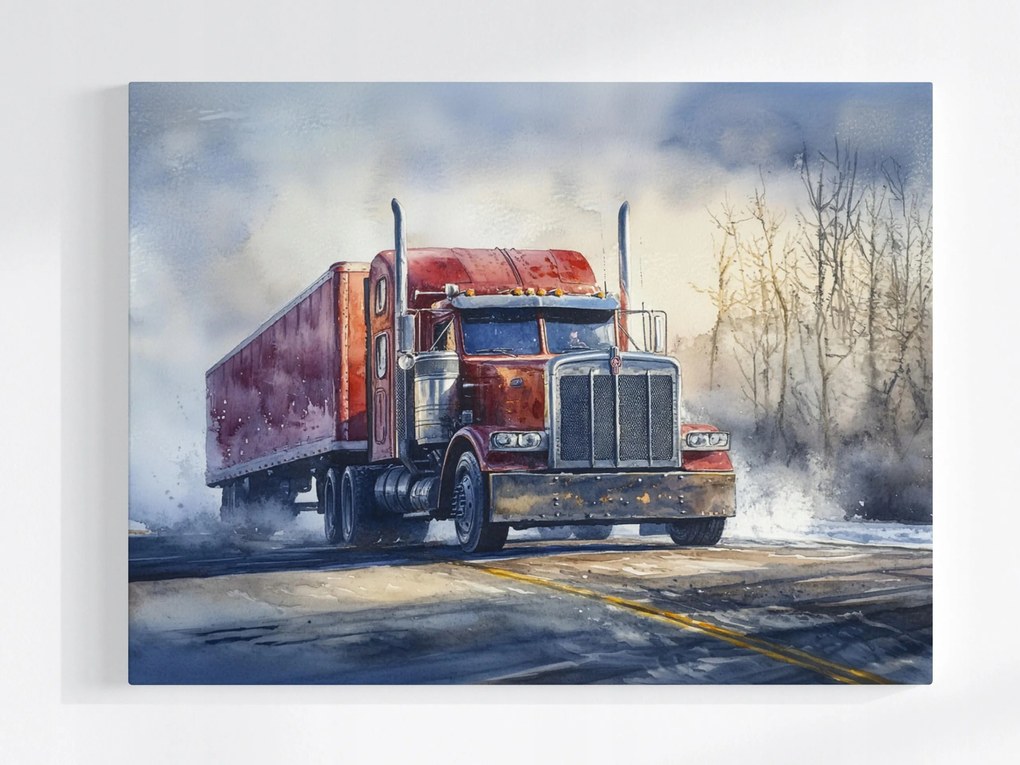 Vászonkép Canvas Amerikai Teherautó Autó 80x60