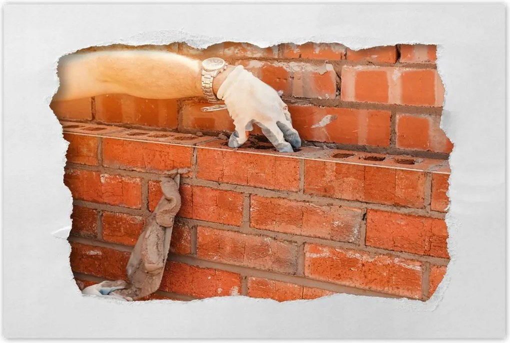 Poszterek 120x80 Tégla lerakás habarcs