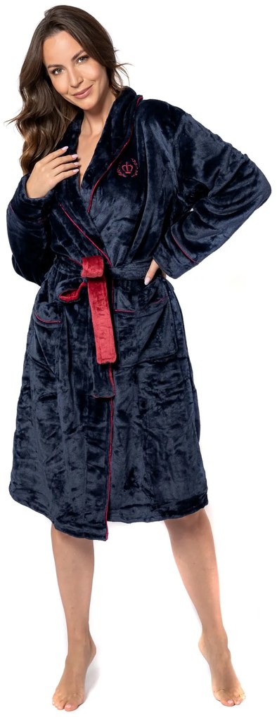 Fürdőköpeny Roger Women Navy Red M